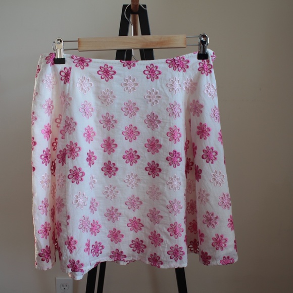 NWT Revolve Lovers + Friends Hugh Mini‎ Skirt in Pink and White India Made Large - Picture 3 of 8